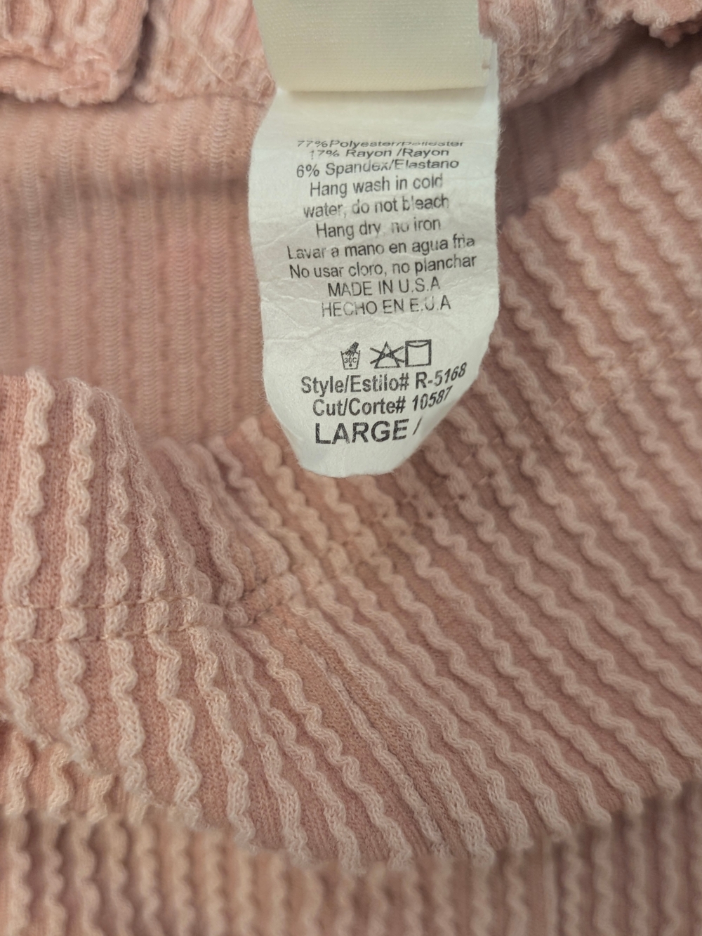 7th Ray Ribbed Pink Short Overalls - Picture 5 of 5